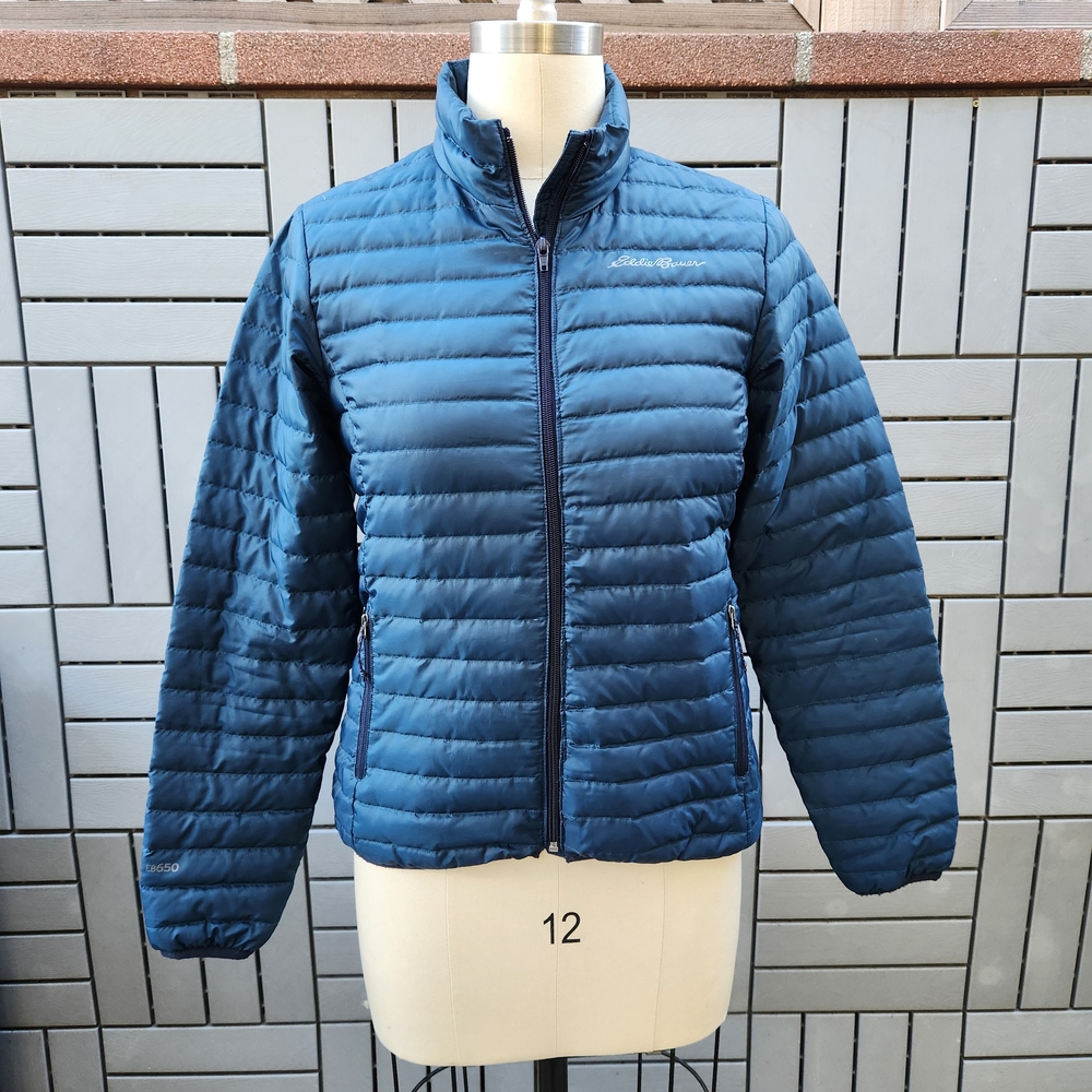 Eddie Bauer Women's Navy Down Puffer Jacket